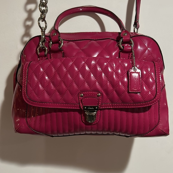 Coach Handbags - Coach Fuchsia Gorgeous Bag with Crossbody Strap